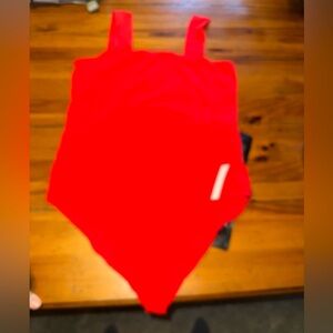 NWT NEW XL Red One-Piece Bodysuit. Snaps